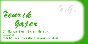 henrik gajer business card